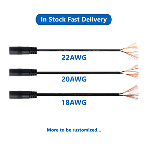 <span class=keywords><strong>2</strong></span> कोर 12v 24V dc4017 महिला कनेक्टर बिजली केबल 1.5 मीटर 22 वाट डीसी बिजली आपूर्ति कॉर्ड - Product Image 4