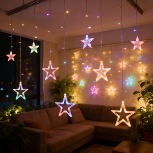 Guirlandes lumineuses LED en forme d'<span class=keywords><strong>étoile</strong></span> scintillante <span class=keywords><strong>de</strong></span> 2,5 m, rechargeables par USB, décoratives, étanches, <span class=keywords><strong>pour</strong></span> la vente en gros - Product Image 5