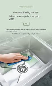 Equipo de Cocina Comercial Yuanhengyunrui, Fregadero Doble de Acero Inoxidable Hecho en China para Restaurantes y Preparación de Alimentos - Product Image 6