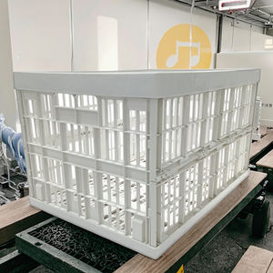 Caisse de transport pliable XingTai, panier de rangement en plastique, grande caisse en plastique pliable avec couvercle respirant pour l'usine de stockage - Product Image 5