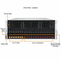 Supermicro SYS-420GP-TNR 4U Dual Intel Xeon 10 GPU PCIe 4.0 Dual-Root 10 GPU Rack Server untuk AI Deep Learning