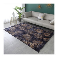 Tapis d'impression de luxe 3D antidérapant lavable Tapete Alfombra Impression numérique Tapis 3D Tapis de salon Tapis noir
