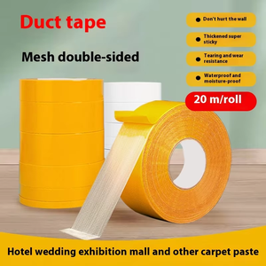 Cinta de malla de doble cara para alfombra de exposición de bodas Cinta adhesiva a base de tela resistente y rasgable a mano en <span class=keywords><strong>ambos</strong></span> <span class=keywords><strong>lados</strong></span> - Product Image 2