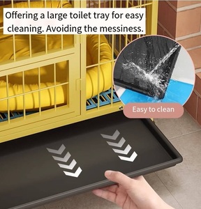 Nouvelle niche de luxe pour grands chiens – Tubes en acier robustes, roues durables, revêtement poudré, capacité de 140 lb, utilisation intérieure/extérieure - Product Image 5