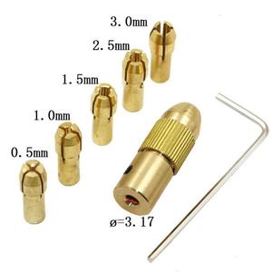 Mandrin de perceuse miniature 0,5 1,0 1,5 2,5 3,0 mm en laiton auto-serrant pour perceuse manuelle et travail du bois - Product Image 1