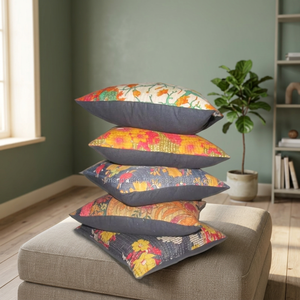 Cojín Kantha de diseñador hecho a mano y colección de fundas de almohada vintage mejor calidad precio al por mayor - Product Image 3