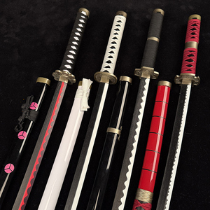 7 Styles 100CM 0NE PIECE Zoro Qiu Shui Xue Zou Sandai Ninja Blade <strong>Kitetsu</strong> Wood Cos Accessories Anime Katana Sword - Product Image 1