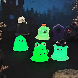 Adornos Pequeños de Resina Luminosos de Animales Fantasma de Alta Calidad para Micro Paisajes, Juguetes Antiestrés para Niños y Niñas - Product Image 5