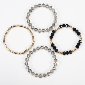 Fashion Jewelry Beaded <b>Bracelets</b> Crystal Rhinestone Gold Plated Women's Bohemia Style Gift <b>Set</b> Made In China - Product Image 3