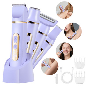 HT-597 Rasoir Électrique 4-en-1 pour Femme, Tondeuse Maillot, Épilateur Corporel Rechargeable Étanche IPX7 pour Aisselles, Utilisation en Voiture et Camping-Car - Product Image 5
