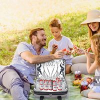 Sac isotherme extensible et écologique pour le déjeuner, avec fermeture éclair, durable, portable, étanche, en polyester, avec doublure en aluminium