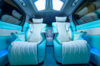 Siège aérodynamique de luxe HONGYI Crystal Throne 2.0 avec repose-pieds massant pour Kia Carnival – Accessoire de modification pour minivan