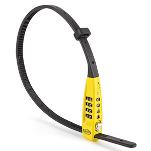 Serrure de vélo en acier Attache de câble portable Mot de passe Serrure de casque Réglable Accessoires de cyclisme Cadenas <span class=keywords><strong>antivol</strong></span> Scooter Moto - Product Image 5