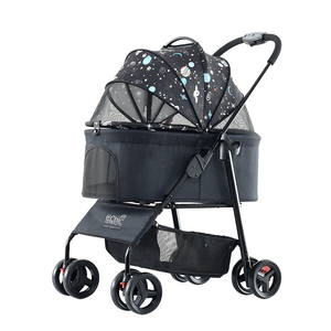 Carrito de Paseo y Transportador para Mascotas de Lujo, Personalizado, con 4 Ruedas, Grande, Transpirable, Automático y Fácil de Plegar, para <span class=keywords><strong>Perros</strong></span> y Gatos - Product Image 4