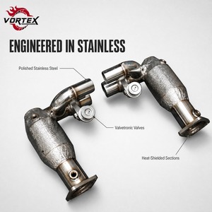 ท่อไอเสียแคทแบ็กสแตนเลส Vortex สำหรับ Porsche 911 991.2 Carrera 3.0T ปี 2015-2018 พร้อมปลายท่อคาร์บอนไฟเบอร์แบบมีวาล์ว - Product Image 4