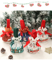 Boîte cadeau pomme Yuglow pour la veille de Noël, sac de bonbons Père Noël, emballage cadeau de Noël