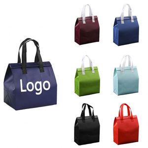 Logo Custom Waterproof Nonwoven Thermal Bag Disposable Cooler Bag Insulated Aluminum Foil Food Delivery Dessert Lunch Takeaway - Product Image 4