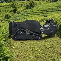 Mesin Pemotong Rumput Crawler Karet Termurah di Dunia 195CC Mesin Diesel Mini Robot Pemotong Rumput untuk Taman