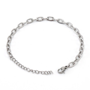 Zogxin Stainless Steel O-Shaped Embossed Chain For Necklace Making 304 Metal Jewelry Finding Component - Product Image 2