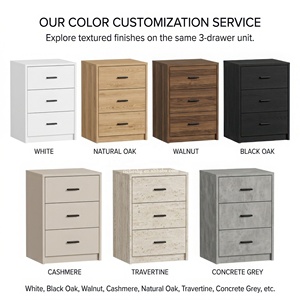 Meuble de chambre moderne <span class=keywords><strong>pas</strong></span> <span class=keywords><strong>cher</strong></span>, petite commode blanche en bois pour salon avec 3 tiroirs, commode en bois avec poignée métallique - Product Image 5