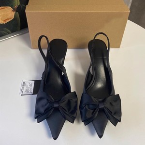 Productos de dropshipping 2024, zapatos de mujer, tacón medio, corte bajo, puntiagudos, puntera, sandalias con lazo, sandalias para mujer - Product Image 2