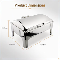 Chauffe-Plat Professionnel en Acier Inoxydable Robuste avec Chauffe-Plat à Bougie pour Buffet, Hôtel, Restaurant, Banquet
