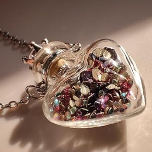 <span class=keywords><strong>Collier</strong></span> pendentif en verre en forme de cœur pour cendres, flacon souvenir commémoratif pour liquides, bijoux personnalisés avec logo gravé au laser, cadeau - Product Image 4