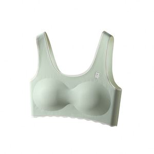 Nouveau nylon sans couture période de développement fille soutien-gorge collégiens couleur unie beauté dos confortable avec amovible - Product Image 5