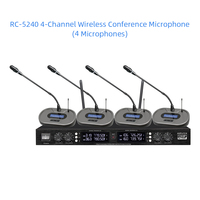 Système de Microphone Sans Fil pour Table de Réunion, 8 Canaux, Micro de Conférence Sans Fil