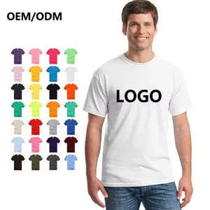 थोक कस्टम ओवरसाइज़्ड सादा लोगो सफेद टी-शर्ट थोक में पुरुषों की ब्लैंक टी शर्ट यूनिसेक्स 100% ऑर्गेनिक पिमा कॉटन बल्क टीशर्ट