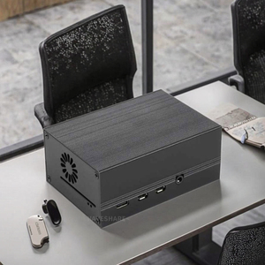 Stripe Aluminum Alloy Cooling Case para <span class=keywords><strong>Raspberry</strong></span> <span class=keywords><strong>Pi</strong></span> <span class=keywords><strong>4</strong></span> Built-in Fin-Type Independent Radiator Módulos eletrônicos e Kits - Product Image 4