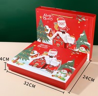 Individuell Bedruckte Weihnachtsbaum-Design Schokoladengeschenkbox mit Herausnehmbarem Einsatz für Feiertagspartys Süßigkeiten Leckereien Geschenkverpackung