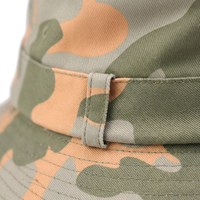 Chapeau Bob Camouflage Orange et Vert Personnalisé à Large Bord pour la Chasse et la Protection Solaire en Extérieur
