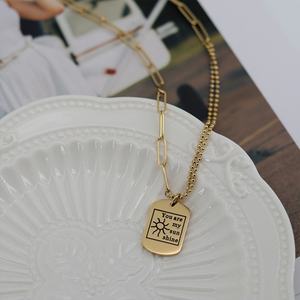 Nuevo Diseño al por Mayor, Collar con Colgante Grande Personalizado para Hombre, de Acero Inoxidable con Baño de Oro de 18K PVD, Resistente al Deslustre - Product Image 3