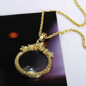Chandail à longue chaîne pour femmes, collier pendentif, <span class=keywords><strong>loupe</strong></span>, vintage - Product Image 5