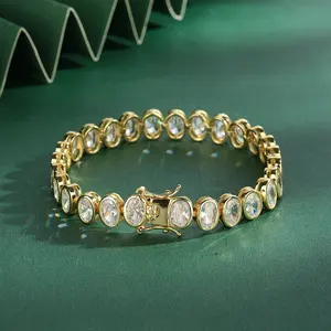 4 Х6 мм циркон Циркон фианит позолоченный латунь Pulseira Bracciale браслет колье ожерелье теннисная цепь
