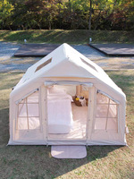Grande tente gonflable de camping en plein air de 17,2 m², en coton avec tissu Oxford, pour une séjour confortable
