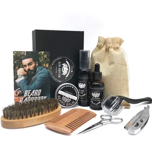 OEM-productos para el cuidado del cabello para hombre, bolsa de herramientas de aseo masculino, kit de aceite para el crecimiento de la barba, Etiqueta Privada