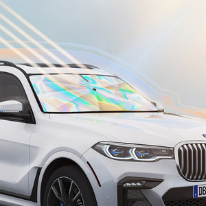 Parasol para Coche con Logotipo Láser, Diseño Degradado para Parabrisas Delantero, Aislamiento Térmico para Coches BMW, Instalación con Ventosas - Product Image 1