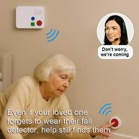 Système d'appel d'urgence pour personnes âgées - Sans fil 4G Surveillance de la santé Bippeur pour soignant Grand bouton de panique pour hôpital Maison de retraite Domicile