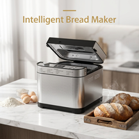 Máquina para Hacer Pan Eléctrica Automática Comercial Shinechef con Dispensadores Dobles para Uso Doméstico y Comercial, Compatible con el Sistema Alemán, Capacidad de 1-2.5LB