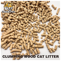 Litière pour chat en bois agglomérant naturel TIGER PET, 1 kg, beige, super absorbante, faible poussière, anti-odeurs, écologique, distributeurs B2B mondiaux