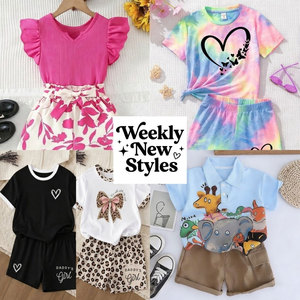 Conjuntos de Camiseta y Pantalones Cortos para Niños, Estampados de Aventuras, Opciones Multicolor, Ropa de Verano 0-12 Años, Modelo 2026.4, Nuevos Estilos de China - Product Image 3