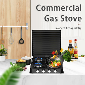Chất Lượng Cao <span class=keywords><strong>4</strong></span> <span class=keywords><strong>Burner</strong></span> Thương Mại Nhà Bếp Bếp <span class=keywords><strong>Gas</strong></span> Nhiệm Vụ Nặng Nề Bảng Top <span class=keywords><strong>Hob</strong></span> Với Nắp Cho Ngoài Trời Khách Sạn Sử Dụng Di Động Bốn Bếp - Product Image 4