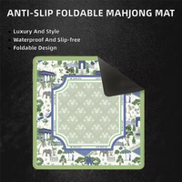 Tapis de bain antidérapant en boue de diatomée douce à motif de tuiles de mahjong chinoises traditionnelles, motif caractère porte-bonheur « Fa », paillasson d'entrée