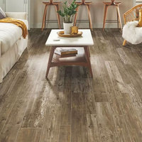 Piso de Vinilo SPC de Núcleo Rígido Impermeable con Textura de Madera, Baldosa de Plástico PVC LVP y Sistema de Clic