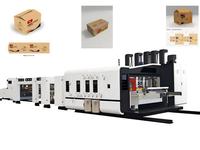 Mesin Pemotong Cetak Otomatis Sistem In-line Flexo Folder Gluer Kecepatan Tinggi dengan Slotting dan Rotary Die Cutting