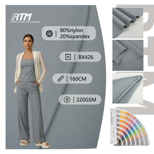 Tissu tricoté à haute élasticité, doux et confortable pour la peau, 80 % nylon, 20 % élasthanne, pour leggings de yoga sans couture, ensembles de yoga - Product Image 1