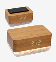 Réveil avec simulateur d'aube personnalisé, lampe en sel de l'Himalaya, charge sans fil, cadeau promotionnel OEM/ODM