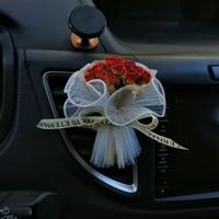 Rafraîchisseur d'air pour voiture Fleurs séchées Clip d'aromathérapie pour voiture Bouquet de décoration de sortie d'air Fleurs préservées pour l'intérieur de la voiture